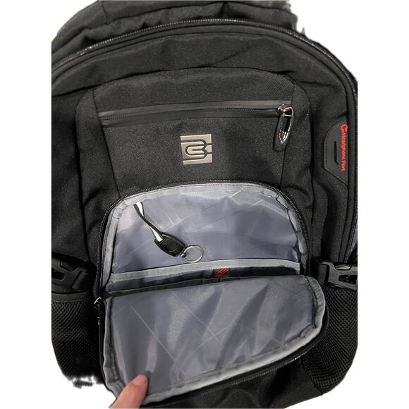 Bruno Cavalli Padded Computer Black Backpack - Picture 3 of 5